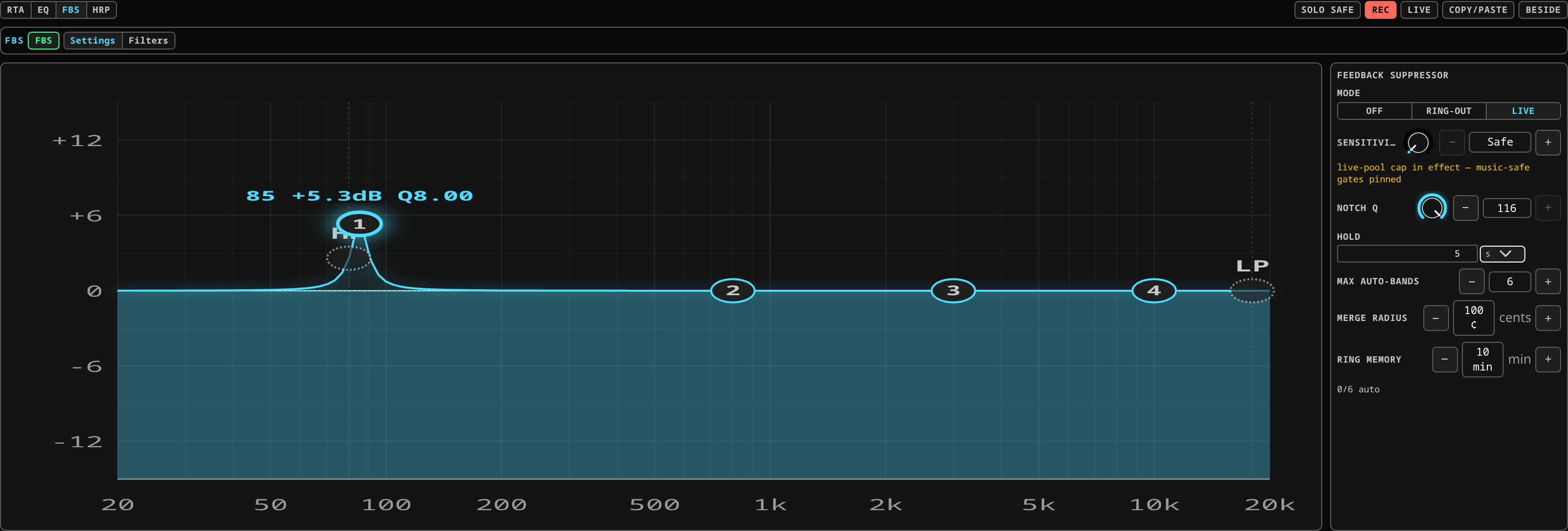 Layouts, Processing, EQ, FBS